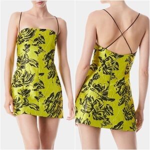 ALICE + OLIVIA Tayla Structured Jacquard Mini Dress